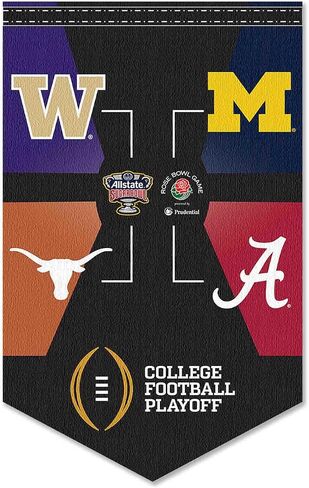 2023 CFP Playoff 4 Teams College Football Banner in Saudi Arabia