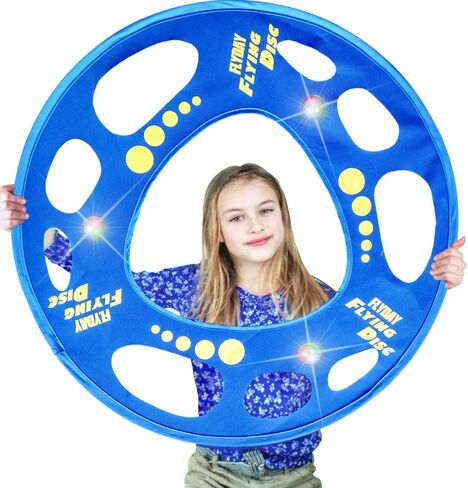 FLYDAY Flying Disc with LED Lights Flying Ring Easy to Catch 27 Inch for Birthday Outdoor Beach Play in Saudi Arabia