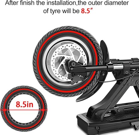 8.5 Inch Scooter Solid Tires, 2 Pcs Electric Scooter Replacement Wheels 8.5 x 2.0(230 x 50) Front or Rear Replacement Honeycomb Solid Tires for Xiaomi M365 /Pro /1S /Pro2 /Essential in Kuwait