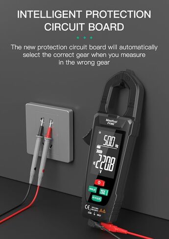 مقياس المشبك الرقمي True RMS Multimeter 6000 عدد اختبار الجهد الكهربي، نطاق تلقائي، يقيس الجهد الحالي، درجة الحرارة، السعة، الثنائيات المقاومة، استمرارية التردد، الإضاءة الخلفية، أدوات كهربائية in Saudi Arabia