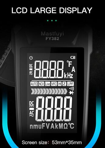 مقياس المشبك الرقمي True RMS Multimeter 6000 عدد اختبار الجهد الكهربي، نطاق تلقائي، يقيس الجهد الحالي، درجة الحرارة، السعة، الثنائيات المقاومة، استمرارية التردد، الإضاءة الخلفية، أدوات كهربائية in Saudi Arabia