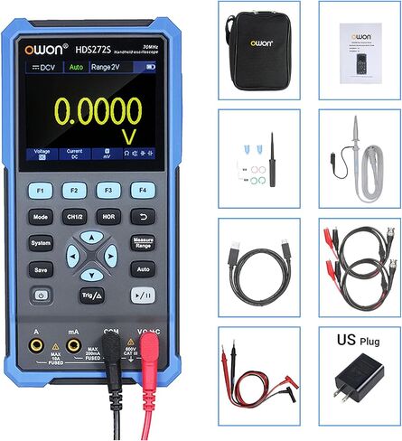 OWON 3 in 1 HDS272S Handheld Digital Oscilloscope 70MHz 2 Channels Digital True-RMS Multimeter (Owon HDS272S) in Saudi Arabia