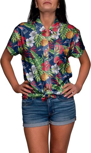 FOCO Women's My Fine-Apple Pineapple Print Tropical Floral Button Up Shirt in Saudi Arabia