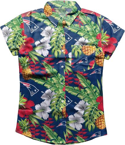 FOCO Women's My Fine-Apple Pineapple Print Tropical Floral Button Up Shirt in Saudi Arabia