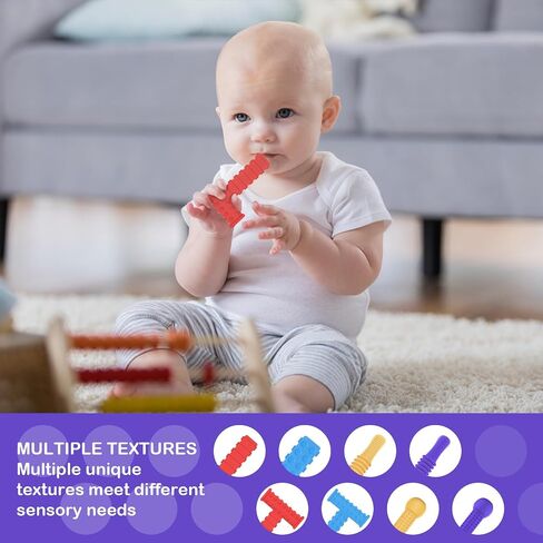 ERKOON 5 Pack Sensory Chew Toys for Autistic Children, Silicone Chewy Tubes Teething Tubes for Autism, ADHD, SPD, Chewies with Special Needs, Oral Motor Chewy Tool for Sensory Kids in Saudi Arabia