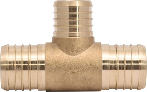SharkBite 1-1/2 x 1-1/2 x 1 Inch Brass Crimp Reducing Tee, PEX Pipe, PE-RT, UC08414128 in Saudi Arabia