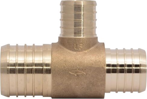 SharkBite 1-1/2 x 1-1/2 x 1 Inch Brass Crimp Reducing Tee, PEX Pipe, PE-RT, UC08414128 in Saudi Arabia