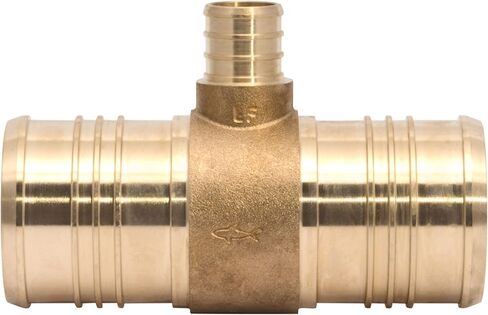 SharkBite 1-1/2 x 1-1/2 x 1 Inch Brass Crimp Reducing Tee, PEX Pipe, PE-RT, UC08414128 in Saudi Arabia