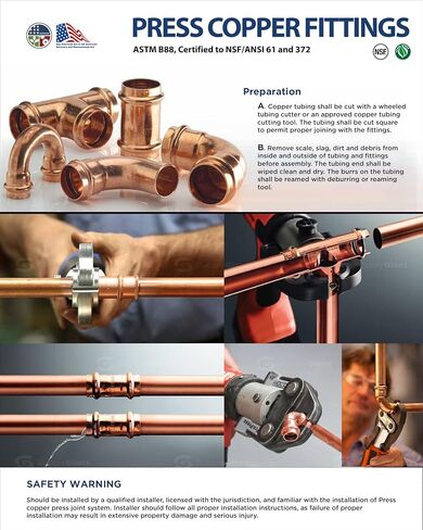 QDNB3456 Copper Male Reducing Adapter, 1/2 in. Press x 3/4 in. MPT- Small in Saudi Arabia