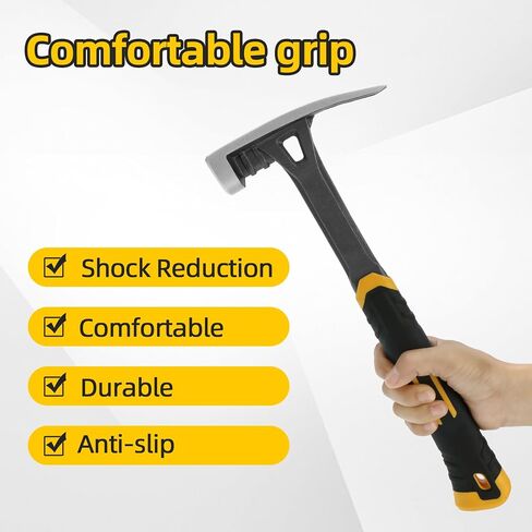 16OZ Claw Hammer with Fiberglass Handle, Drop Forged Claw Hammer, All Purpose Hammer, Smooth Face, Shock-Absorbing Grip in Kuwait
