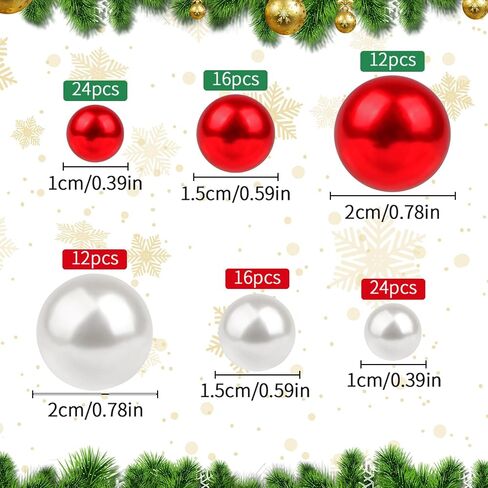 10149 Pcs Christmas Vase Filler Red Green Candy Cane Pearl Beads Christmas Filler Floating Candles Centerpiece with 9 Candles Water Gels Beads Faux Pearls for Christmas Holiday Home Party Table Decor in Kuwait
