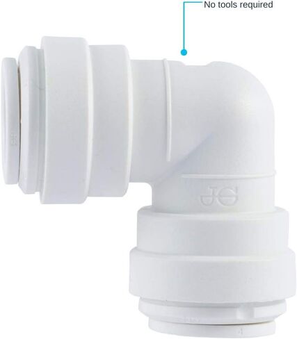 كوع دفع بلاستيكي من جون جيست PP0312WP، 3/8 بوصة، أبيض in Kuwait