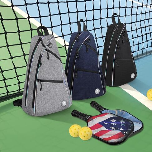 Pickleball Bag | Men's and Women's Pickleball Backpack | Adjustable Sling Bag | Reversible Crossbody Sports Backpack with Colorful Light Reflective in Saudi Arabia