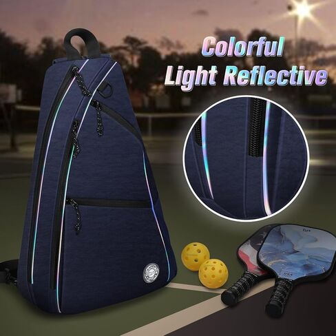 Pickleball Bag | Men's and Women's Pickleball Backpack | Adjustable Sling Bag | Reversible Crossbody Sports Backpack with Colorful Light Reflective in Saudi Arabia