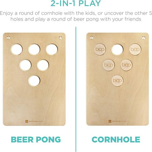 مجموعة ألعاب 2 في 1 من بيست تشويس برودكتس كورنهول وبونج بونج، حقيبة فول محمولة في الهواء الطلق للفناء الخلفي، باب خلفي مع حقيبتين للحمل، 6 أكياس فول، 6 أغطية للفتحات in Kuwait