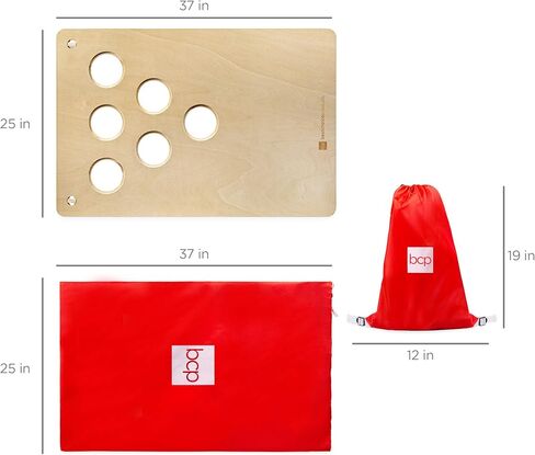 مجموعة ألعاب 2 في 1 من بيست تشويس برودكتس كورنهول وبونج بونج، حقيبة فول محمولة في الهواء الطلق للفناء الخلفي، باب خلفي مع حقيبتين للحمل، 6 أكياس فول، 6 أغطية للفتحات in Kuwait