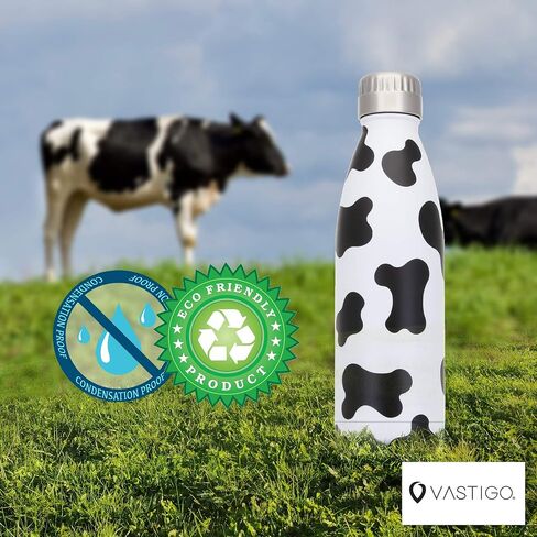 VAST HydraCore Vastigo Sweat-Free Stainless Steel Reusable Water Bottle (17 oz.) Vacuum Insulated Copper Lined Double-Wall | Keeps Liquids Cold for 24 hrs, Hot for 16 hrs in Kuwait