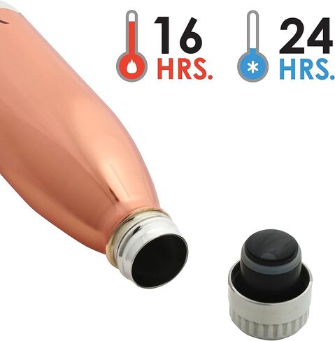 VAST HydraCore Vastigo Sweat-Free Stainless Steel Reusable Water Bottle (17 oz.) Vacuum Insulated Copper Lined Double-Wall | Keeps Liquids Cold for 24 hrs, Hot for 16 hrs in Saudi Arabia