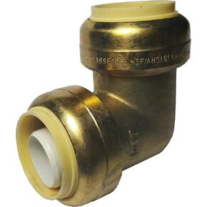 1 Piece XFITTING 1" Push Fit Elbow, Push to Connect, Certified to NSF ANSI61, for Copper, Pex, CPVC