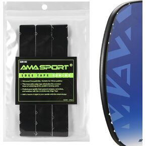 AMA SPORT Pickleball Paddle Edge Guard Tape 3 Pack Edge Protection Tapes 20mm, 23mm, 26mm Width Paddle Edge Cover Perfectly Fits Curved Edge Without Wrinkling