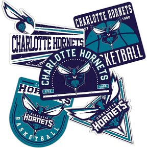 ملصق من الفينيل مطبوع عليه Desert Cactus Charlotte Hornets NBA مرخص رسميًا وزجاجة مياه للكمبيوتر المحمول ودفتر قصاصات السيارة (النوع 2-2)