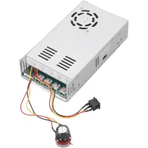 EVTSCAN 12 to 48V 200A DC Motor Speed Regulator, 9600W High Power, with LED Display, Speed Control Knob and CW/CCW Switch, Variable Adjustable Speed Controller, for Brushed Motor