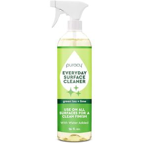 Puracy 99.9% Natural All Purpose Cleaner Concentrate - Makes 128oz Multi Purpose Cleaner - Green Tea & Lime - Surface Cleaner, Floor Cleaner, Kitchen, Cleaner, Bathroom Cleaner - Cleaning supplies