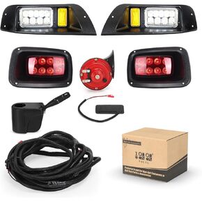 مجموعة مصابيح عربة الجولف - IP68 مقاومة للماء، إضاءة طاقة 2500 وات متوافقة مع EZGO TXT (1996-2013)، مجموعة إضاءة الشارع القانونية للمصابيح الأمامية in Kuwait