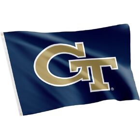 Desert Cactus Georgia Tech Flag Yellow Jackets GT Institute of Technology Flag Banners 100% Polyester Indoor Outdoor 3x5 feet Flags (Style 2)