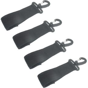 4pcs Kayak Paddle Holder Inflatable Boat Paddle Storage Paddle Clip for Paddleboard(Black)