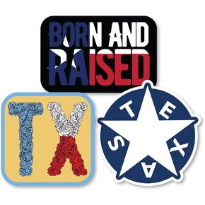 State of Texas Bumper Sticker Decal Bundle 2 for Cars, Cups, Laptops, Coolers, Tumblers (Three Pack X3) (3.5" (fits on Cups))