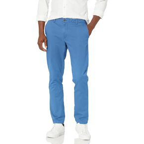 IZOD Men's Saltwater Stretch Flat Front Fit Chino Pant, Asphalt Slim, 32L X 38W