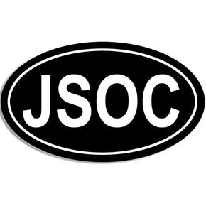 Oval Black JSOC Sticker (Logo Insignia Army USMC Navy USAF), Officially Licensed by The U.S. Marine Corps