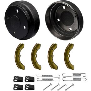 Golf Cart Brake Drum/Hub and Brake Shoes Spring Kit Fit for Club Car DS 1995-Up &Precedent 2004-Up, Replace OEM#101791101, 101823201, 1011466/101816301