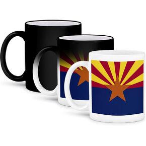 3dRose State Flag of Arizona "PD-US" Ceramic Mug, 15-Ounce