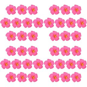 Abaodam 40 Pcs Artificial Hibiscus Flower Artificial Flower Artificial Tropical Flower Hawaiian Party Decor Flower Artificial Tropical Hibiscus Wedding Flower Bride Eva The Flowers Petal