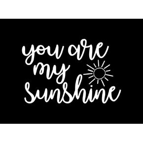 You are My Sunshine NOK Decal Vinyl Sticker |Cars Trucks Vans Walls Laptop|White|5.5 x 4.0 in|NOK560