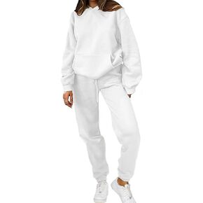 PAODIKUAI Women 2 Piece Outfits Hoodie Sweatsuits Set Sweatpants Long Sleeve Sweatshirt Matching Joggers Tracksuit Sets