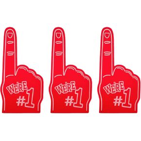 Khakho 3Pcs Single Finger Cheer Gloves Foam Finger Cheerleading Props Sports Event and Pep Rally Team Supplies