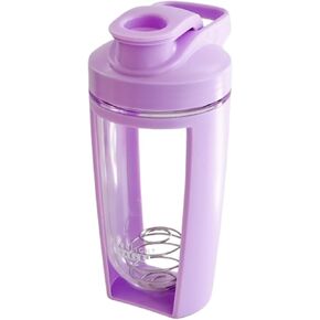 Moonlight Makers Set of 2 Cute 16oz Protein Shaker Bottles with Steel Whisk Ball, Leakproof Gym Bottle, Shaker Cups for Protein Shakes, Dishwasher Safe, Fitness Gifts, Preworkout Drink Mixer