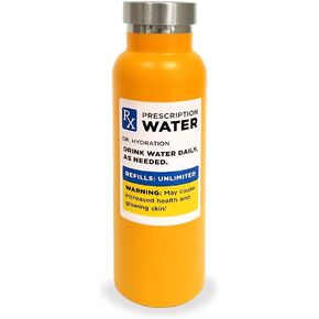 Insulated Stainless Steel Double Wall Water Bottle - RX Style 20 Fluid Oz