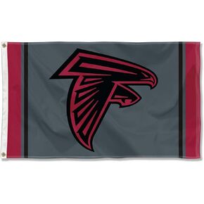 WinCraft Atlanta Falcons Blackout Sideline Flag Outdoor Indoor 3x5 Foot Banner