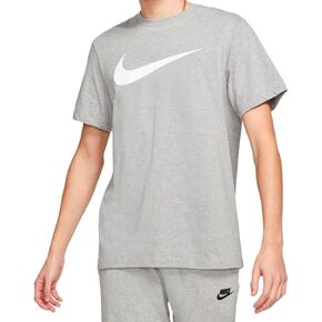 Nike Men's Sportswear Swoosh T-Shirts (Small, Grey/White)