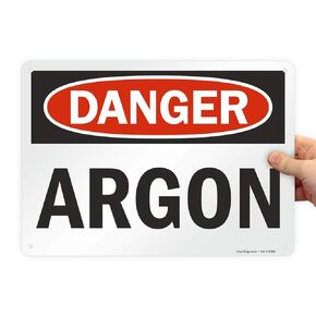 SmartSign "Danger - Argon" Sign | 10" x 14" Aluminum