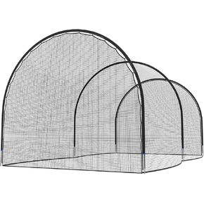 30FT Batting Cage Baseball Softball, Hitting Cage Net and Frame Backyard Baseball Softball Training Equipment, Freestanding Portable Batting Cage Hitting and Pitching Practice