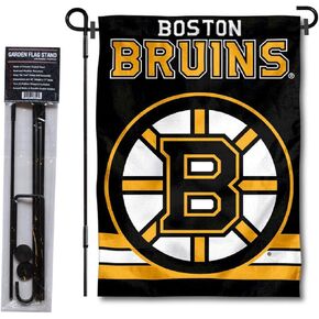 WinCraft Boston Bruins Garden Flag with Pole Stand Holder