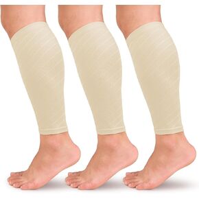 3 Pairs Calf Compression Sleeves(15-20mmHg) for Women Men, Leg Compression Sleeve Calf Brace for Support Running Shin Splints