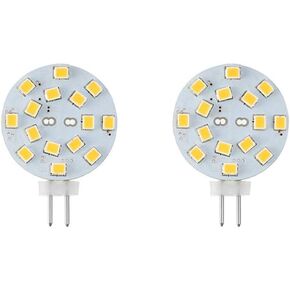12V G4 LED Bulb 3W Bi-Pin LED Disc Light Bulb 20-30 Watt Equivalent Daylight White 6000K for Puck Lights in RV Trailers Campers Automotive Marine Landscape Lighting 6pcs