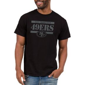 Junk Food Men's Standard x NFL-Team Stencil Block-Officially Licensed Adult Short Sleeve Fan T-Shirt Women