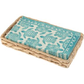 Karma, Woven Napkin Holder with Paper Napkin Set, Turtle